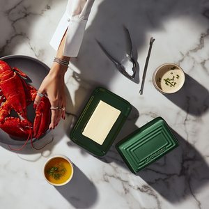 Beurrier europé<span class=keywords><strong>en</strong></span> <span class=keywords><strong>en</strong></span> céramique avec couvercle pour comptoir crème fromage conteneur stockage gardien - Product Image 3