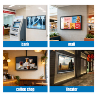 Layar Digital Signage Komersial 55/65 Inci 4K LCD untuk Pemasangan di Dinding dengan Lampu Latar LED Full Array dan CMS Berbasis AI