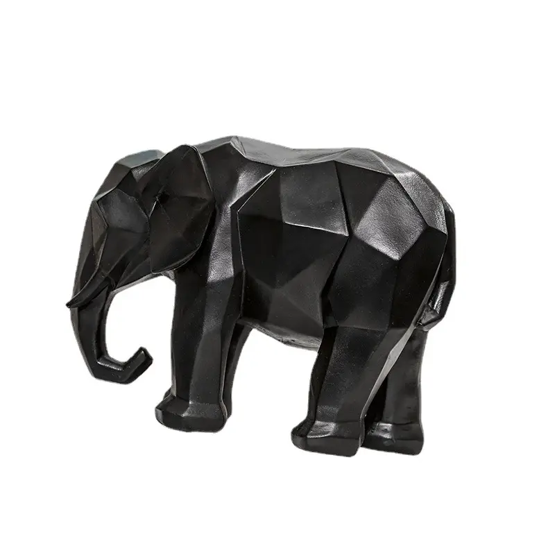 크리 에이 티브 민족 스타일 수지 동물 홈 코끼리 조각 입상 공예 연구 책장 장식