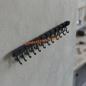 SUNTOOLS/STIPL Support mural en acrylique noir de forme irrégulière pour bijoux et outils, organisateur de rangement avec 12 crochets pour boucles d'oreilles, bagues et bracelets - Product Image 4