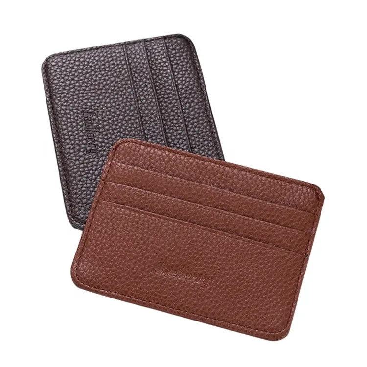 Pocket men work leather wallet credit card holder with ID window