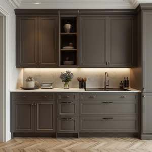 ชุดตู้ครัวสไตล์เชคเกอร์แบบอเมริกันสมัยใหม่ สีสั่งทำได้ ตู้ครัวไม้จริงสไตล์เชคเกอร์สุดหรู - Product Image 3