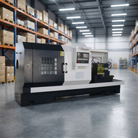 Tour CNC horizontal 3 axes robuste CK61100E avec contrôle PLURTEL et poteau d'outil automatique