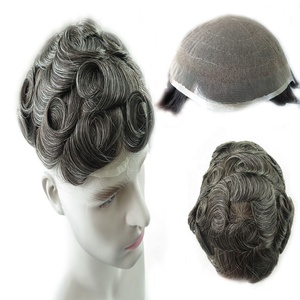 Nodi candeggiati parrucca maschile <span class=keywords><strong>da</strong></span> <span class=keywords><strong>uomo</strong></span> con parrucchino in pizzo svizzero Super Fine - Product Image 5