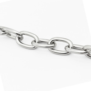 Collar de Cadena de Eslabones en Forma de O de Aluminio con Acabado en Plata Oxidada y Dorado, Resistente al Deslustre - Product Image 6