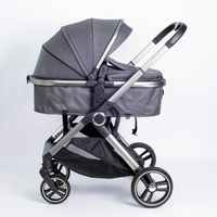 Vente en gros de poussettes pour bébé en lin personnalisées CB908, poussettes pliantes légères et portables, siège auto 3 en 1