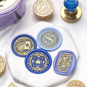 Têtes de sceau en laiton gravées Suidis Wax Seal Copper Head Lucky Bet Series pour le poker, la création artisanale et les projets DIY - Product Image 5