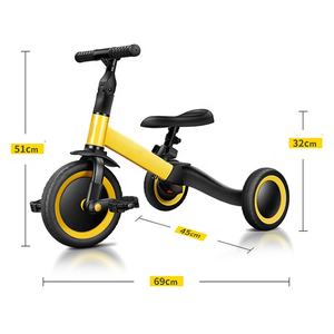 Sepeda Keseimbangan + Sepeda Dorong 2 in 1, Model Baru 2021 Tricycle Mobil Bayi Sepeda Roda Tiga Anak-Anak Sepeda Roda Tiga Dorong <span class=keywords><strong>3</strong></span> Roda Putih - Product Image 4