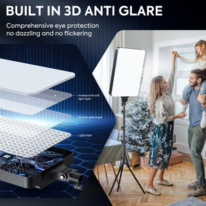 Anneau lumineux LED de 24 pouces, panneau lumineux vidéo, équipement photographique, éclairage de studio LED 60W pour la photographie, la vidéo et le tournage de films - Product Image 3