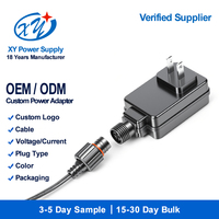 Driver LED étanche avec prise US 12V 24V AC DC Classe 2 Connecteur extérieur étanche ETL OEM Personnalisé