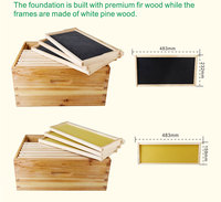 Kit de Colmena Langstroth Benefitbee, Kit Completo de Colmenas para Apicultura con 10 Marcos