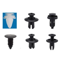 Assortiment de 100 clips de fixation pour voiture, taille 6, rivets à pression, panneau de porte, pare-chocs
