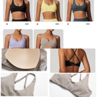 Soutien-gorge de sport sexy en gros, soutien-gorge de yoga personnalisé, débardeur de fitness, soutien-gorge de course à pied avec bretelles réglables, soutien-gorge de sport torsadé, veste de mise en forme pour femmes