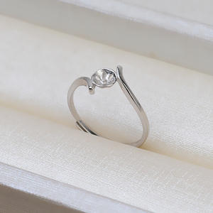 Accessoires de bijoux en argent S925 pour la création de bijoux en perles, anneau ouvert de 7-8 mm, anneau de doigt amovible, plateau pour perles semi-finies, perles en vrac - Product Image 4