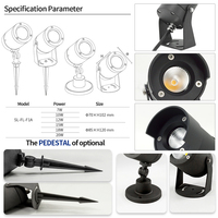 Projecteur extérieur étanche IP65 en aluminium avec couvercle anti-éblouissement, lumière LED pour jardin, piquet pour aménagement paysager, allée, jardin, éclairage de jardin