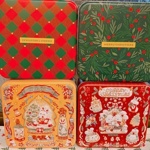 Số lượng lớn mô hình giáng sinh vuông rỗng hộp kim loại kẹo sô cô la bánh quy lưu trữ cấp thực phẩm <span class=keywords><strong>tin</strong></span> có thể - Product Image 5