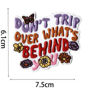 Parches Bordados Termoadhesivos con Frases de Estilo Bohemio, Ecológicos, con Temática de Crecimiento Motivacional, para Gorras - Product Image 3