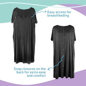 Bata de Parto <span class=keywords><strong>y</strong></span> Maternidad NZMAN para Hospital, con Cierre Fácil, Sin Etiquetas, con Acceso Piel a Piel <span class=keywords><strong>y</strong></span> Cobertura Completa en la Espalda - Product Image 6