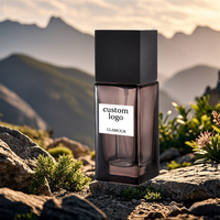 Flacon de parfum pour homme de luxe personnalisé avec logo, couleur, 50 ml, flacon en verre vide avec boîte pour cadeau de mariage, bouchon à visser, échantillon gratuit