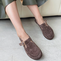 Mocasines Planos Casuales Retro para Mujer, con Cordones, Correa Ajustable, Transpirables, Ligeros y Cómodos para Uso Diario, Otoño, Verano, Primavera