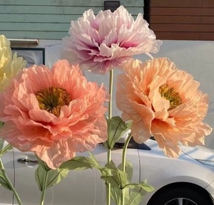 Ensemble de <span class=keywords><strong>fleurs</strong></span> de pivoine en soie faites à la main de luxe, fleur géante artificielle pour décoration de la maison, toile de fond de mariage, vitrine de magasin - Product Image 2