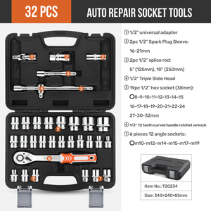 Hot Bán Bán Buôn Tùy Chỉnh Cơ Nói Chung Tay Công Cụ Kit Wrenches Ổ Cắm Thiết Lập Nhà Để Xe Tự Động Sửa Chữa Công Cụ Thiết Lập - Product Image 6