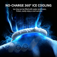 Nouveau ventilateur rafraîchissant portable tendance pour le sport et l'extérieur, avec moteur sans balais 3600 mAh, 3 vitesses, grand flux d'air, rafraîchissement par glace, à suspendre au cou