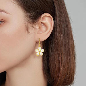 Boucles d'oreilles en jade néphrite Hetian naturel, fleurs de jade, argent S925, bijoux pour femmes, cadeau avec certificat d'évaluation D1112 - Product Image 4