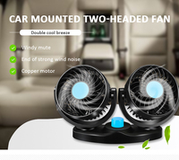 Ventilateur de refroidissement de voiture Ventilateurs à double tête Intérieur électrique 5V 12V 24V Ventilateur de voiture rotatif à 360 degrés pour accessoires de voiture