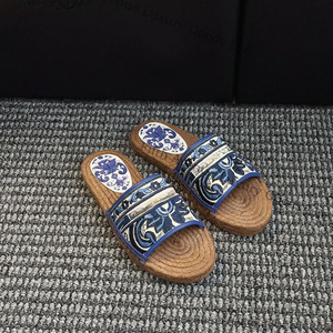 Sandales plates pour femmes en cuir véritable écologique, nouvelle mode d'été, tige en tissu extensible, luxueuses et exquises - Product Image 4