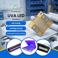 Puce LED UV COB à durcissement rapide 395nm, LED ultraviolette haute puissance pour le durcissement par jet d'encre et l'adhérence efficace des colles