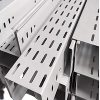 Promotion : Goulotte de câblage industrielle ventilée en acier galvanisé 50x50 100x50 100x100mm, gaine de plancher métallique à fentes pour câbles électriques