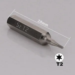 11PCS S2 Torx 드라이버 비트 세트 T1 T2 T3 T4 T5 T6 T8 T9 T10 T15 T20H 모바일 수리 비트 매화 수리 헤드