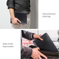 Organizador de Cables Personalizado de Fábrica, Bolsa de Almacenamiento de Accesorios Electrónicos de Cuero Premium con Cierres YKK, Estuche para Dispositivos Electrónicos