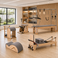 Kaus reparasi Pilates lipat profesional Premium bersertifikasi CE untuk penggunaan rumah latihan inti wanita