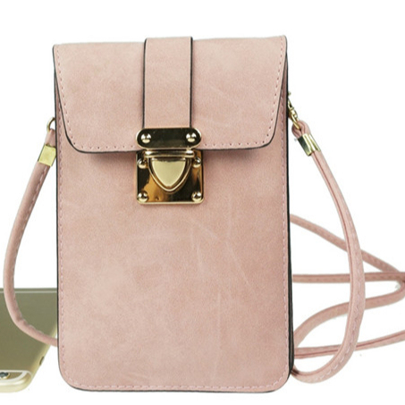Custom EMF Crossbody PU Leather Eco-friendly Shockproof Phone Pouch for Young Women-Ins Style