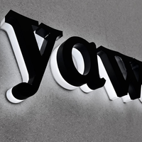 Panneau publicitaire LED extérieur personnalisable en métal avec lettres métalliques, enseigne lumineuse pour magasin de tabac, éclairée par LED pour usage professionnel