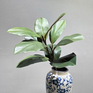 Feuilles de Magnolia Artificielles Meng Jie 30cm-100cm Vertes, Branche Unique à 10 Feuilles, Arrangement Décoratif pour Plantes - Product Image 4