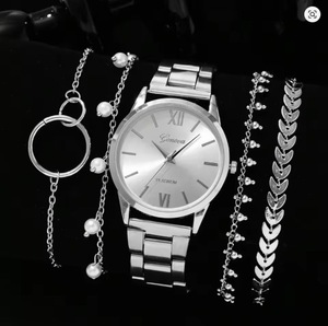 Montres-bracelets haut de gamme pour femmes à la mode Style Hong Kong Bracelet en acier inoxydable Boîtier en alliage Montres polyvalentes pour femmes - Product Image 3