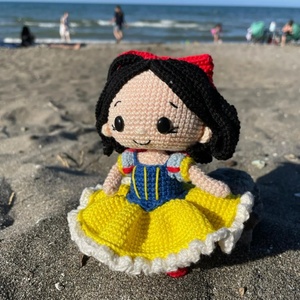Regalo de cumpleaños festivo especial para vacaciones, muñecas de <span class=keywords><strong>princesa</strong></span> de ganchillo hechas a mano, <span class=keywords><strong>muñeca</strong></span> Amigurumi <span class=keywords><strong>blanca</strong></span> como la nieve de punto para bebé - Product Image 5