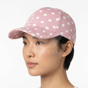 Gorra de 7 Paneles con Puntos Rosas, Ajustable, Estilo Casual para Hombre, para las Cuatro Estaciones, 100% Algodón - Product Image 4