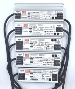 MeanWell HLG-320H-24A Switching 185W 80W 100W 120W 240W 320W 480W 600W Waterproof Power Supply Dc 12V 24V 36V 48V LED Driver