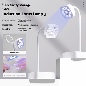Lampe UV à induction pour salon de manucure, lampe de bureau électrique Lotus Light, 9 perles UV/LED, séchage rapide, sans assombrissement, capteur intelligent, photothérapie - Product Image 6