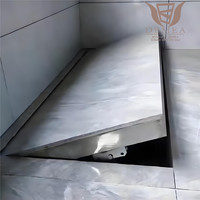 DEMEA Entrée de cave à vin personnalisée en acier inoxydable avec cadre caché Porte secrète de bar à domicile et de théâtre à balançoire manuelle