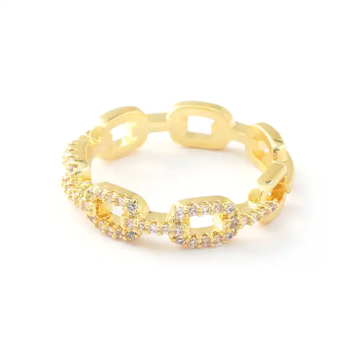 Golden Half Moon Matching Wrap Finger Couple Ring – Vembley