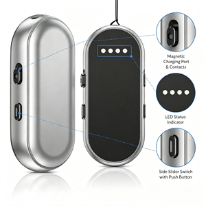 Enregistreur vocal IA ATS308X avec transcription en temps réel, suppression du bruit, conduction osseuse, bracelet magnétique 200 mAh, usine OEM - Product Image 2