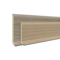 Plinthe autocollante en PVC imitation bois, étanche et résistante à l'humidité, pour coins, 50 mm 68 mm