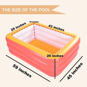 Piscina Inflable Rectangular de PVC Resistente para Niños, para Fiestas Acuáticas en el Patio Trasero - Product Image 6