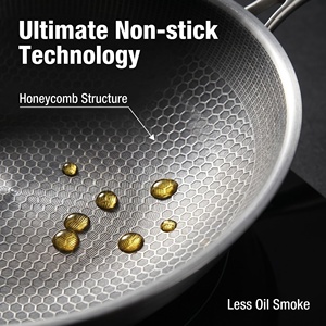<span class=keywords><strong>Wok</strong></span> chinois antiadhésif en acier inoxydable triple couche pour cuisine économe en énergie, vente en gros - Product Image 6