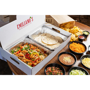 Caja de Catering <span class=keywords><strong>para</strong></span> Compartir en <span class=keywords><strong>Familia</strong></span>, Caja de Tacos, Parrilla Mexicana, <span class=keywords><strong>Comida</strong></span> <span class=keywords><strong>para</strong></span> <span class=keywords><strong>Llevar</strong></span>, Burrito, Barbacoa, Paquete de <span class=keywords><strong>Comida</strong></span>, Bandeja de Aluminio - Product Image 1